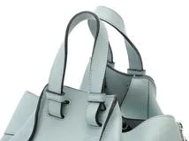 LOEWE　　ロエベ　　ハンモックバッグ　　スモール　　ライトブルー　　レザー　　【436】　　2143200574570