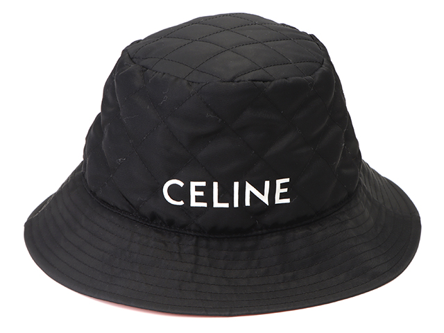 CELINE セリーヌ バケットハット ブラック／オレンジ ナイロン Ｓサイズ 2AUB0930C 【472】H の購入なら「質」の大黒屋（公式）