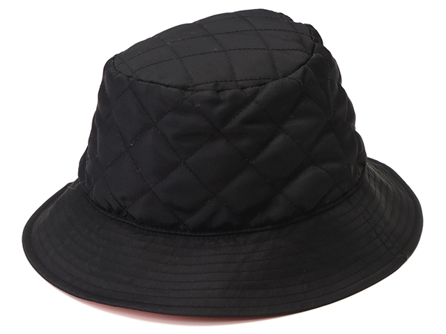 CELINE　 セリーヌ 　バケットハット　ブラック／オレンジ　ナイロン　Ｓサイズ　2AUB0930C　【472】H