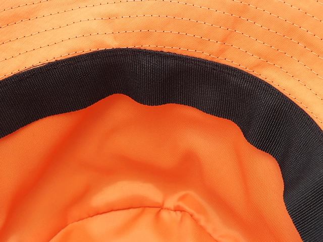 CELINE　 セリーヌ 　バケットハット　ブラック／オレンジ　ナイロン　Ｓサイズ　2AUB0930C　【472】H