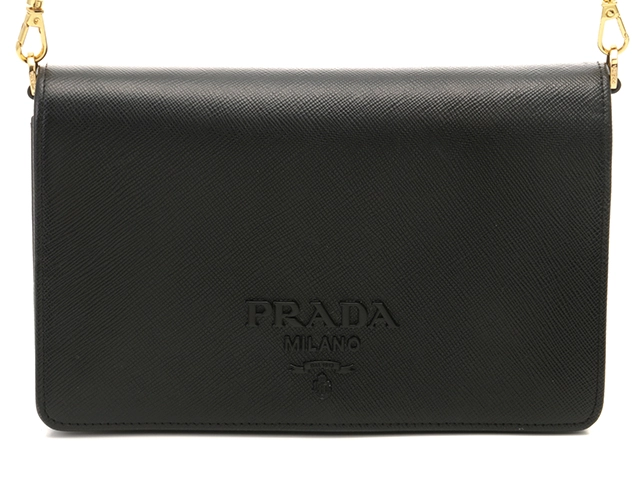 PRADA プラダ ミニチェーンショルダーバッグ ブラック サフィアーノ 1BP018 【434】2143200575034  の購入なら「質」の大黒屋（公式）