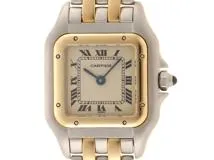 Cartier カルティエ 腕時計 パンテールSM 2ロウ W25029B5 K18イエローゴールド/ステンレススティール アイボリー文字盤 クォーツ【472】TS