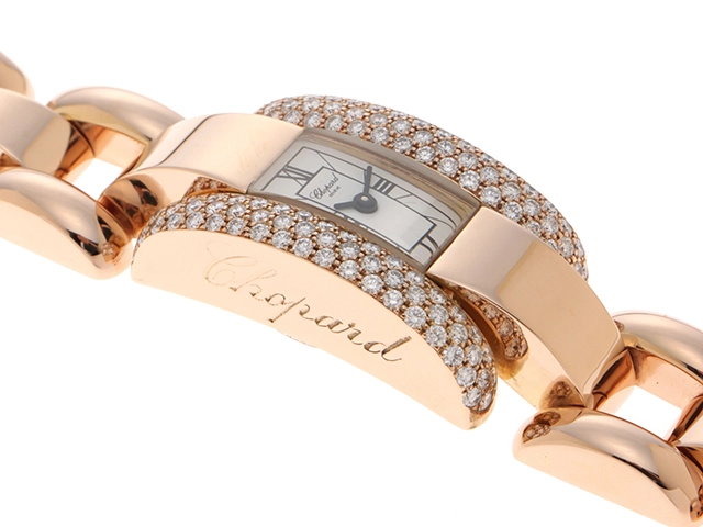 Chopard　ショパール　ラストラーダ・ダイヤベゼル　クォーツ　41/6547　PG　ピンクゴールド　レディース腕時計【431】
