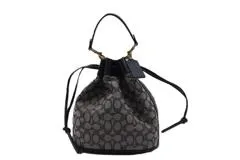 COACH コーチ フィールド シグネチャーバケットバッグ 2wayバッグ C3853 ネイビー キャンバス/レザー  アウトレット 【460】2143200576215