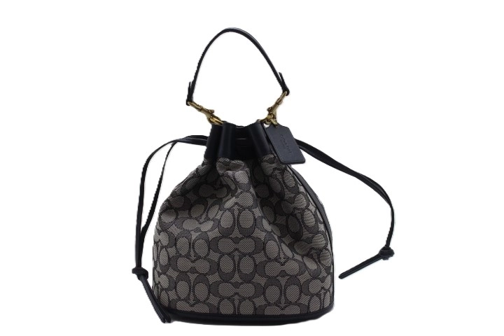 COACH コーチ フィールド シグネチャーバケットバッグ 2wayバッグ C3853 ネイビー キャンバス/レザー  アウトレット 【460】2143200576215