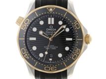 OMEGA オメガ シーマスター コーアクシャル 300M  マスタークロノメーター 210.22.42.20.01.002 K18セドナゴールド/SS/ラバー ブラック文字盤 自動巻き【472】TS