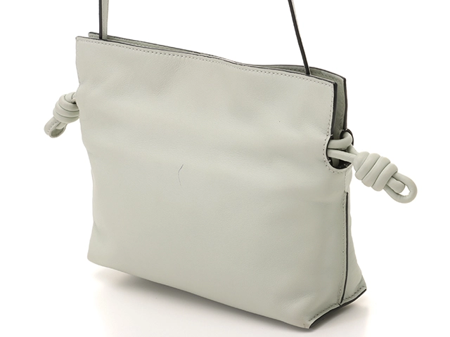 LOEWE　ロエベ　フラメンコミニ　パールグレー　レザー　ショルダーバッグ　A411FC2X37　2143200578394　【205】