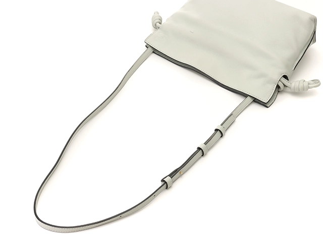 LOEWE　ロエベ　フラメンコミニ　パールグレー　レザー　ショルダーバッグ　A411FC2X37　2143200578394　【205】