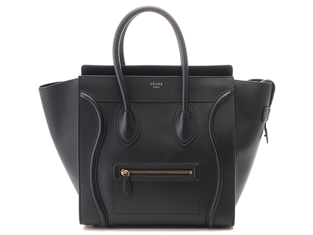 CELINE セリーヌ ラゲージ ミニショッパー トートバッグ レザー ブラック 2143200579834 【205】  の購入なら「質」の大黒屋（公式）