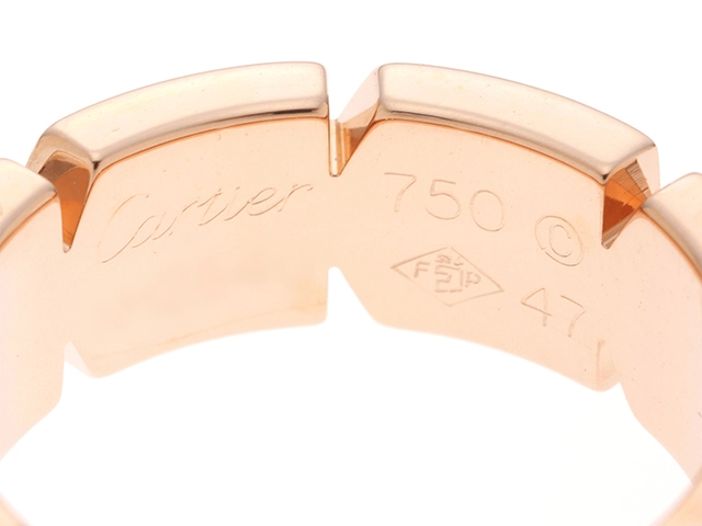 Cartier カルティエ タンクフランセーズ リング K18ピンクゴールド ダイヤモンド 7.6g 47号【433】2143200582971