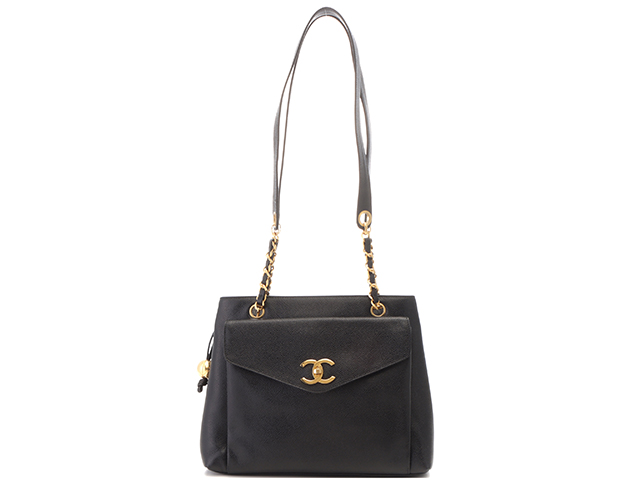 CHANEL シャネル ココボール チェーンショルダートート ブラック/GP 