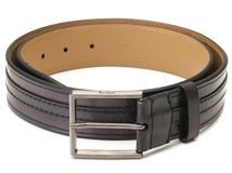 Berluti ベルルッティ ベルト ネイビー/シルバー色金具 レザー【472】UH