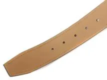 Berluti ベルルッティ ベルト ネイビー/シルバー色金具 レザー【472】UH