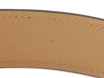 Berluti ベルルッティ ベルト ネイビー/シルバー色金具 レザー【472】UH