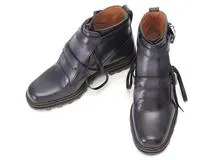 Berluti　ベルルッティ　アルピノパティーヌWモンクストラップブーツ　メンズ7ハーフ　ブラック　レザー