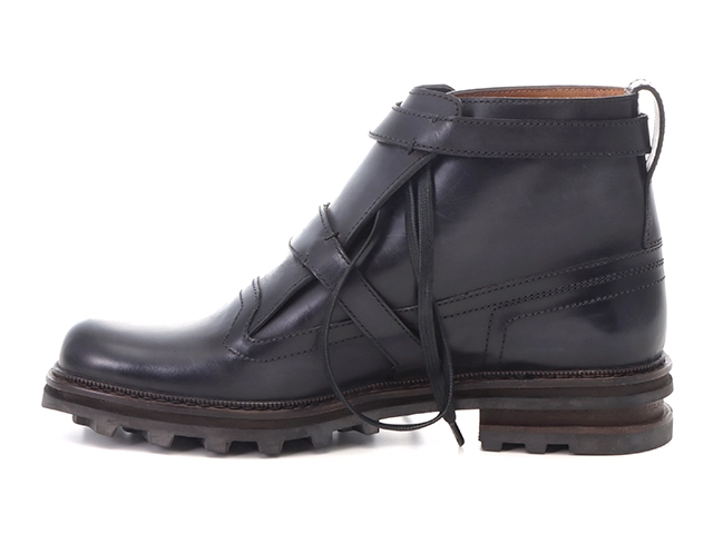 Berluti ベルルッティ アルピノパティーヌWモンクストラップブーツ メンズ7ハーフ ブラック レザー