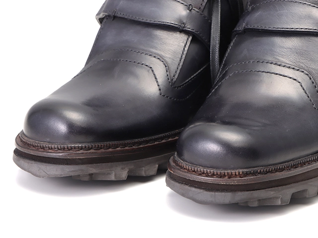 Berluti ベルルッティ アルピノパティーヌWモンクストラップブーツ メンズ7ハーフ ブラック レザー