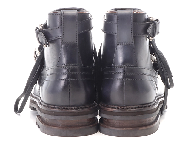 Berluti ベルルッティ アルピノパティーヌWモンクストラップブーツ メンズ7ハーフ ブラック レザー