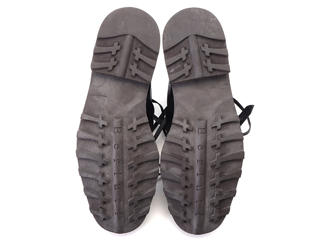 Berluti ベルルッティ アルピノパティーヌWモンクストラップブーツ メンズ7ハーフ ブラック レザー