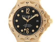 BVLGARI ブルガリ ディアゴノ プロフェッショナル アクア DP42BGVDSD 自動巻き ブラック文字盤 イエローゴールド 300m 回転ベゼル 【432】 2143200590273