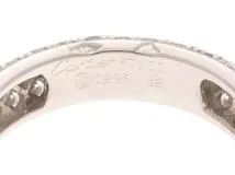 カルティエPt950 プラチナリング#50 カルティエ Cartier リング ワンポンドダイヤ プラチナシルバー