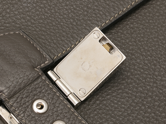 HERMES エルメス サック ア デペッシュ41 エタン シルバー 刻印
