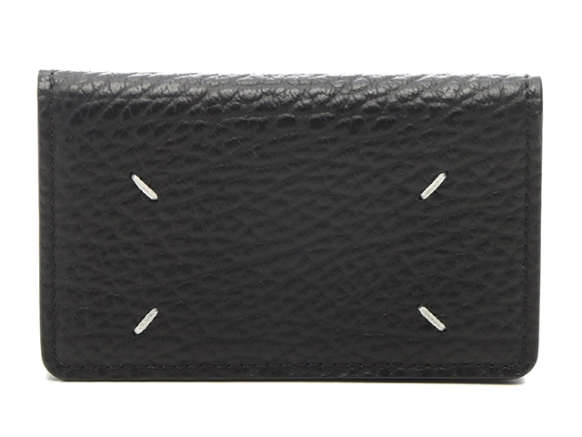 Maison Margiela　メゾンマルジェラ　4ステッチ　カードケース　ブラック　カーフ　2143200591768【434】