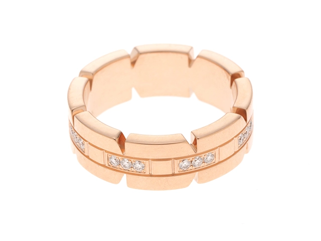 Cartier　カルティエ　タンクフランセーズ 　リング　K18ピンクゴールド　#50　ダイヤモンド 　8.0g　2143200592468　【437】