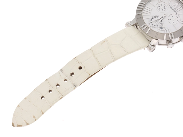 TIFFANY＆CO. ティファニー 腕時計 レディース アトラス クロノグラフ ハートデイト ステンレススティール ホワイト文字盤 ベルト状態考慮 2143200593168【430】