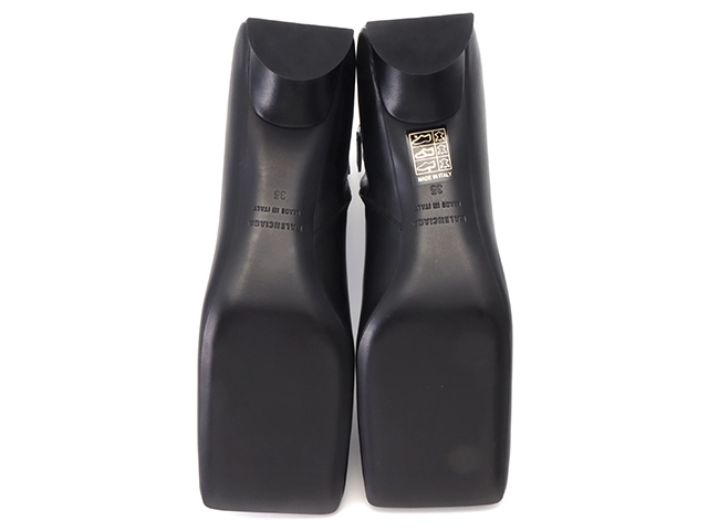 BALENCIAGA　バレンシアガ　スクエアショートブーツ　レディース35　ブラック　レザー　623924