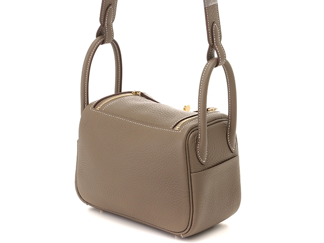 HERMES エルメス リンディ･ミニ ショルダーバッグ エトゥープ GP ゴールド金具 W刻 2024年 2143200594233【200】