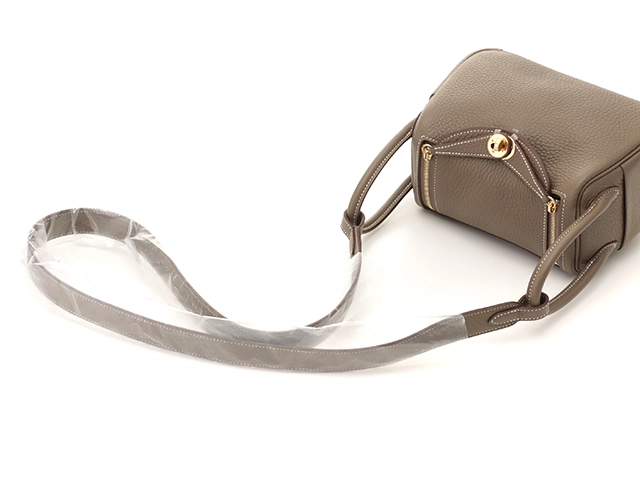 HERMES エルメス リンディ･ミニ ショルダーバッグ エトゥープ GP ゴールド金具 W刻 2024年 2143200594233【200】