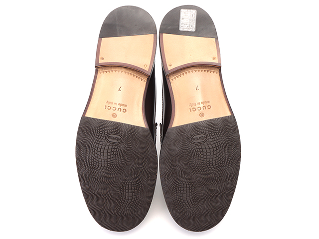 GUCCI　グッチ　ホースビットローファー　メンズ7　ブラウン/シルバー金具　レザー　776660　2143200596817　【432】
