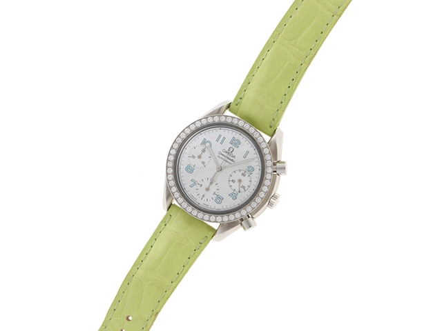 OMEGA　オメガ　スピードマスター　 3515.71.00　ダイヤベゼル　自動巻き　ステンレススティール　ホワイトシェル　クロノグラフ　【432】　2143200597647