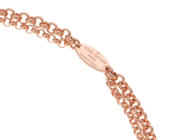 LOUIS VUITTON ルイヴィトン 小物 ネックレス・ソートワール LV スエラー PGGP ピンクゴールド金具 メタル・エナメル M01224【472】HA