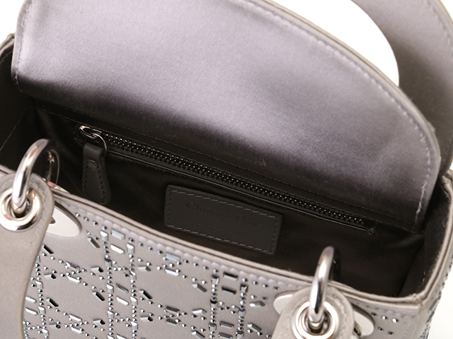 DIOR ディオール レディディオールハンドバッグ サテン ビジュー