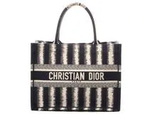 DIOR トートバッグ ブラック/ホワイト DIOR | Dior Book Tote バッグ ミディアム トワル ドゥ ジュイ