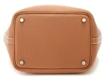 HERMES　エルメス　ハンドバッグ　ピコタンロックPM　ゴールド　トリヨンクレマンス　シルバー金具　B刻印　2143200600392【207】