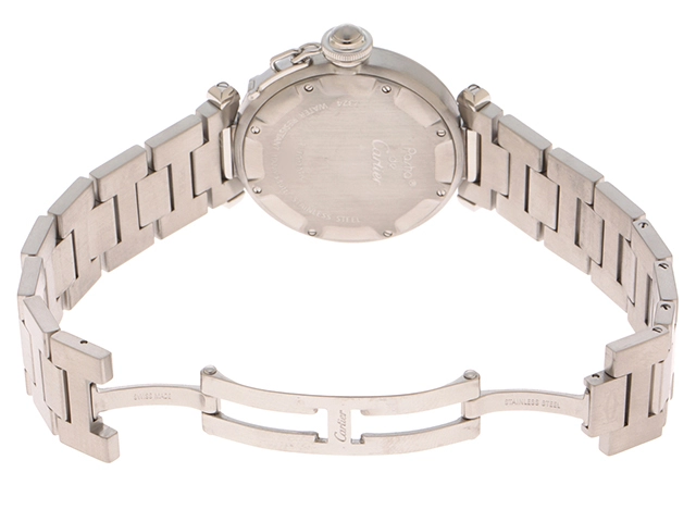 Cartier カルティエ パシャC W31043M7 ブラック文字盤 ステンレススチール オートマチック メンズ時計【207】2143200601689