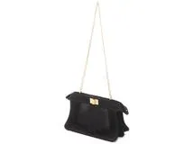 FENDI　フェンディ　ピーカブー　アイシーユー　クラッチバッグ　ブラック　メッシュ　【471】　Y