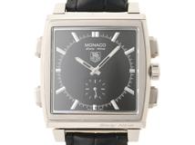 TAG HEUER　タグ・ホイヤー　手巻き　デジタル　ステンレススチール　クロコダイル　ブラック　【432】