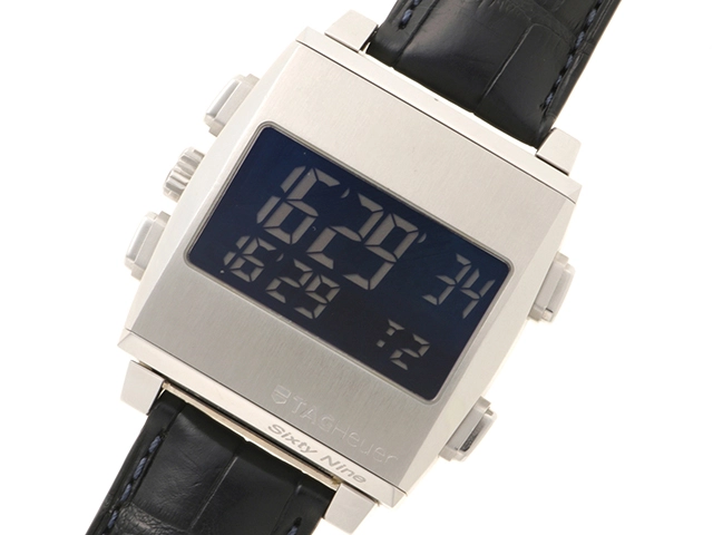 TAG HEUER　タグ・ホイヤー　手巻き　デジタル　ステンレススチール　クロコダイル　ブラック　【432】