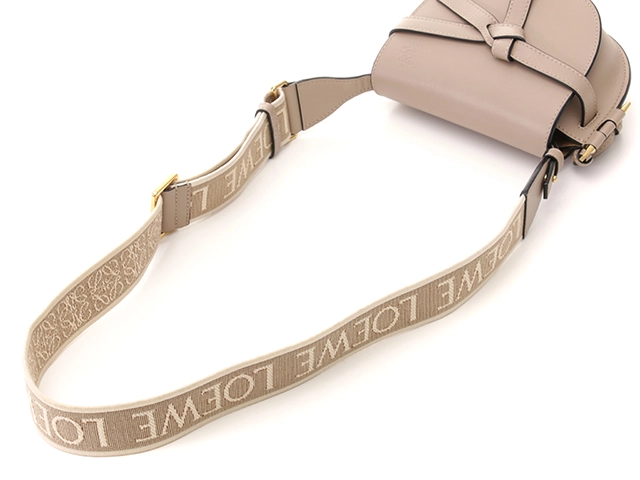 LOEWE ロエベ ゲートバッグミニ サンド レザー A650N46X13【471】2143200603171