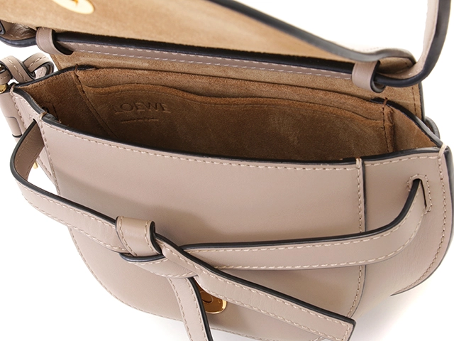 LOEWE ロエベ ゲートバッグミニ サンド レザー A650N46X13【471】2143200603171