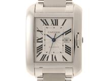 Cartier　カルティエ　時計　タンクアングレーズLM　W5310009　シルバー文字盤　SS　メンズ　M