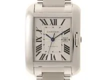 Cartier　カルティエ　時計　タンクアングレーズLM　W5310009　シルバー文字盤　SS　メンズ　M