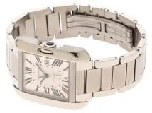 Cartier　カルティエ　時計　タンクアングレーズLM　W5310009　シルバー文字盤　SS　メンズ　M