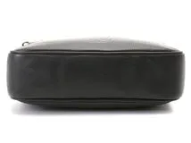 GUCCI　グッチ　ロゴプリント　ショルダーバッグ　523589　ブラック　レザー【433】2143200604192