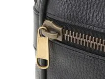 GUCCI　グッチ　ロゴプリント　ショルダーバッグ　523589　ブラック　レザー【433】2143200604192