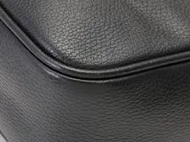 GUCCI　グッチ　ロゴプリント　ショルダーバッグ　523589　ブラック　レザー【433】2143200604192